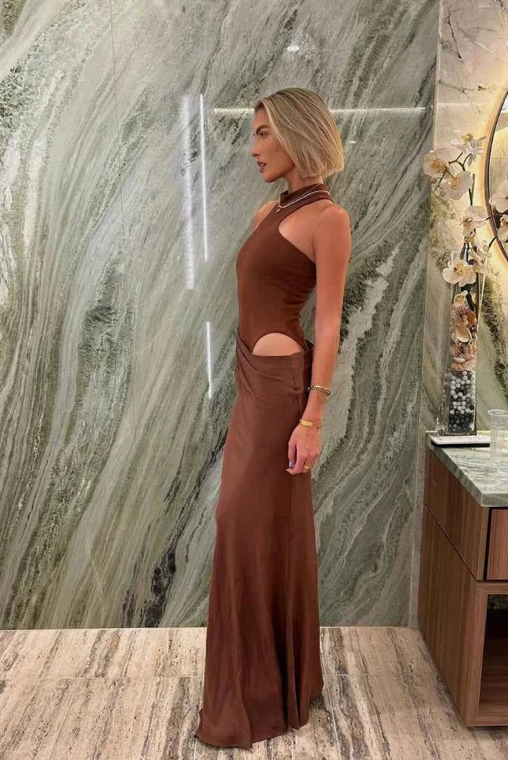Vestido Maxí Cut-Out Sin Espalda