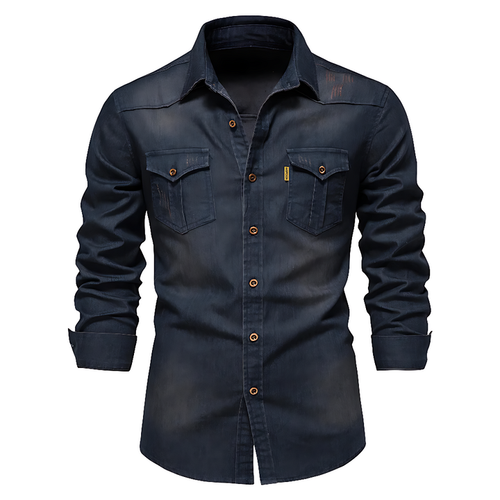 Santiago™ | Camisa de mezclilla de algodón de alta calidad