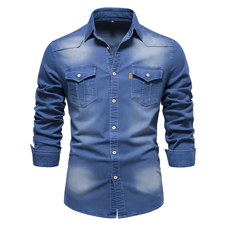 Santiago™ | Camisa de mezclilla de algodón de alta calidad