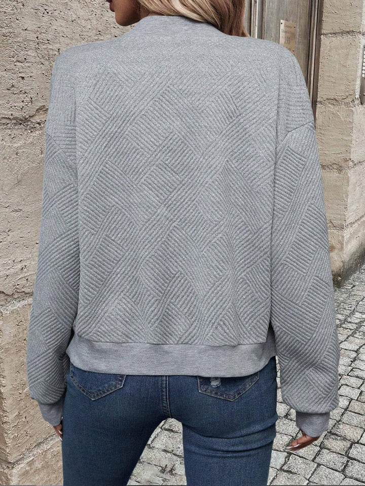 Chaqueta bomber de manga larga para mujer