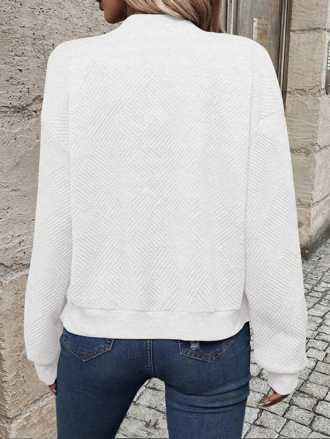 Chaqueta bomber de manga larga para mujer