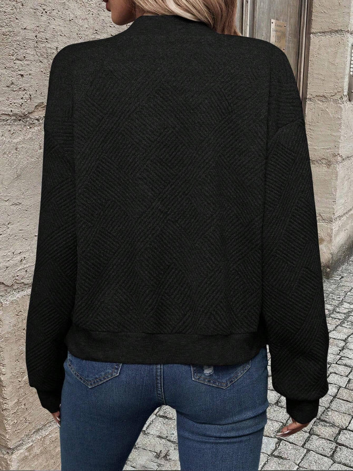 Chaqueta bomber de manga larga para mujer